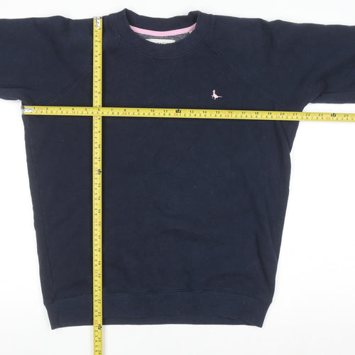 Jack Wills Womens Navy Blue Crew Neck Sweatshirt UK 10 Cotton