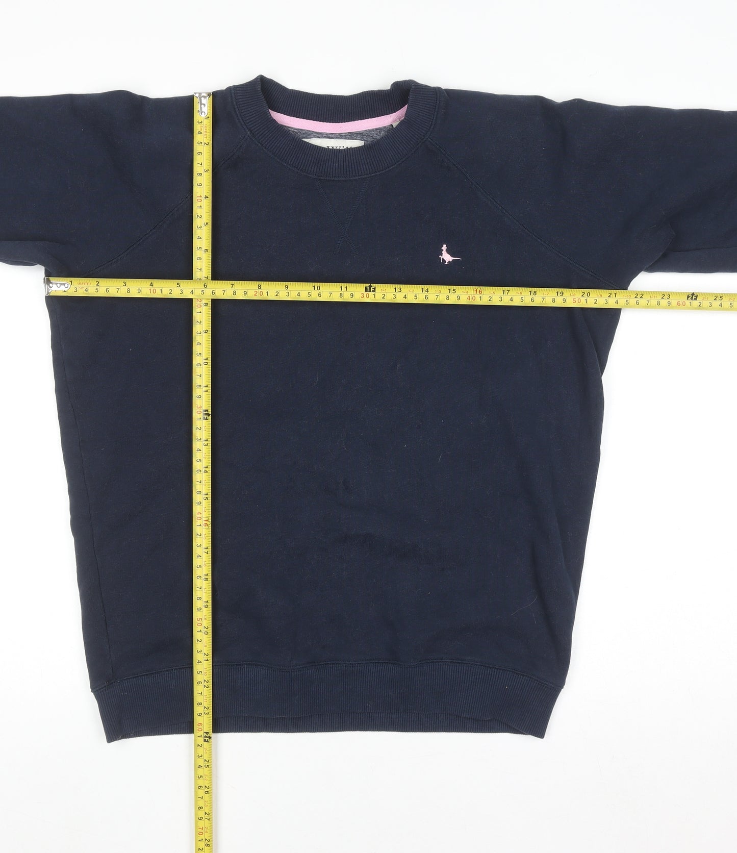 Jack Wills Womens Navy Blue Crew Neck Sweatshirt UK 10 Cotton
