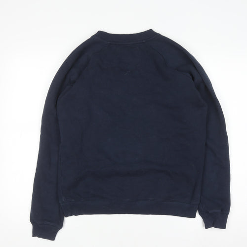 Jack Wills Womens Navy Blue Crew Neck Sweatshirt UK 10 Cotton