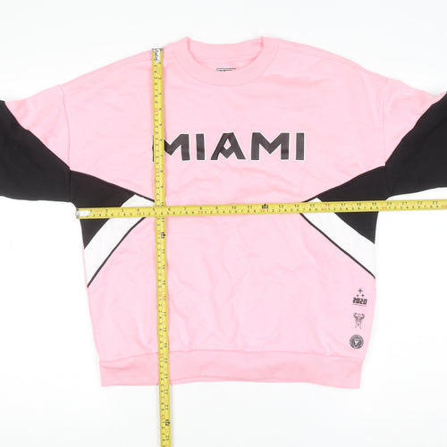 Marks and Spencer Girls Pink Miami Graphic Pullover Sweatshirt 10-11 Years