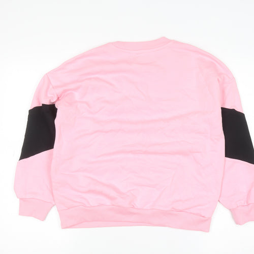 Marks and Spencer Girls Pink Miami Graphic Pullover Sweatshirt 10-11 Years