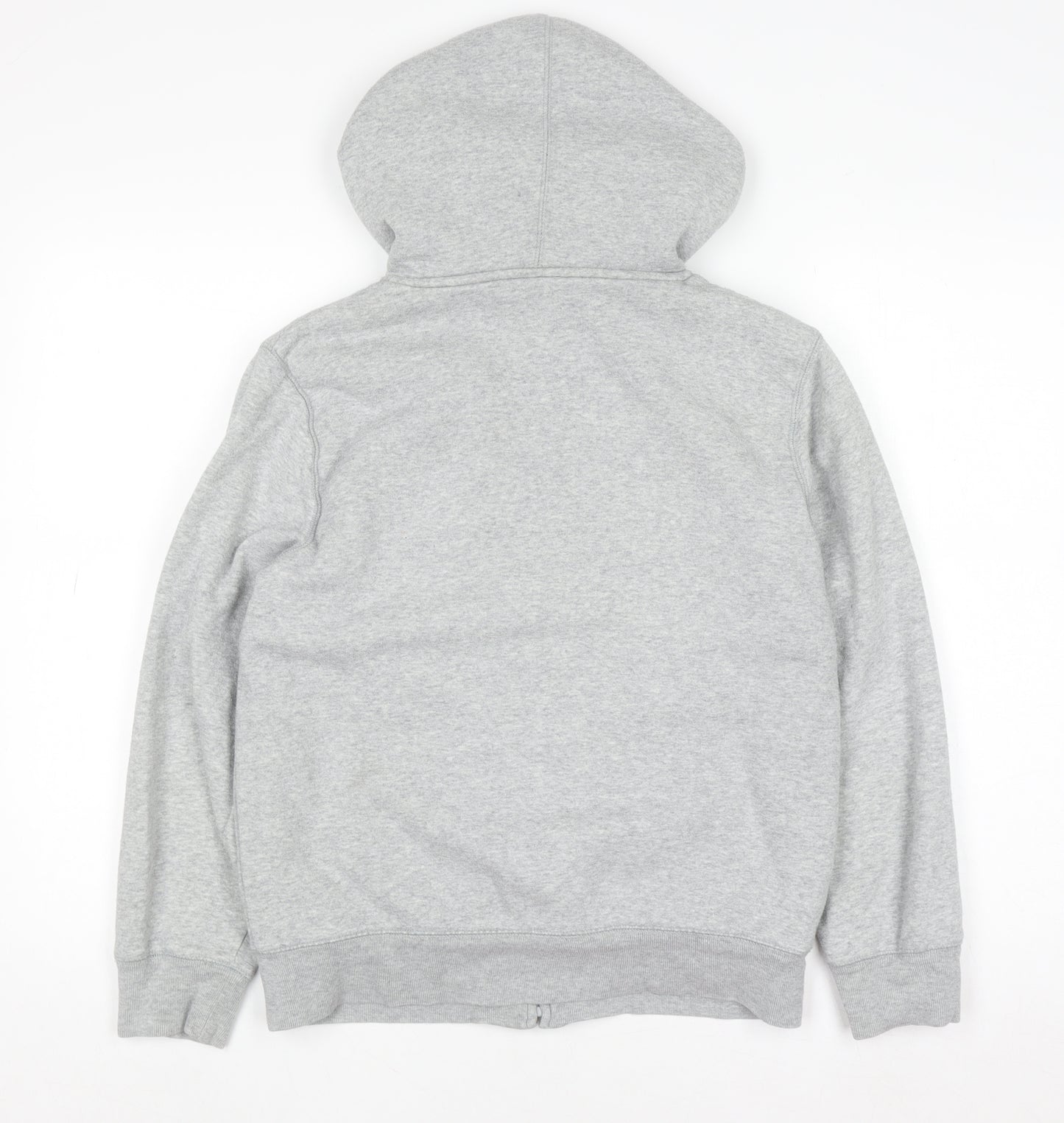 GAP Kids Boys Grey Full Zip Hoodie XL 12-13 Years Sherpa Lined Logo Sweatshirt