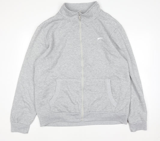 Slazenger Men's Grey 2XL Full Zip Sweatshirt Jacket