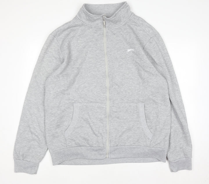 Slazenger Men's Grey 2XL Full Zip Sweatshirt Jacket