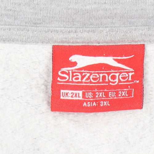 Slazenger Men's Grey 2XL Full Zip Sweatshirt Jacket