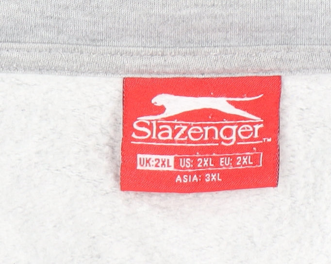 Slazenger Men's Grey 2XL Full Zip Sweatshirt Jacket