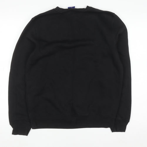 Champion Men's Black Medium Pullover Sweatshirt Logo Crew Neck