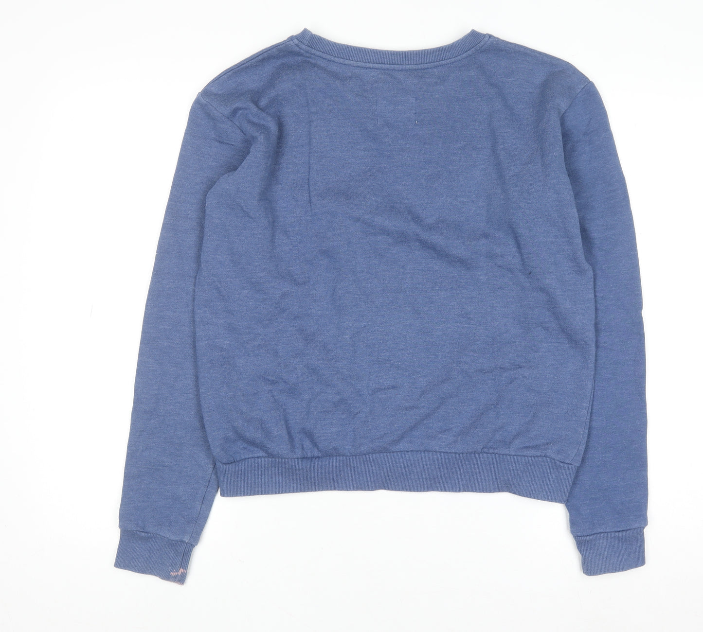 Cotton On Women Blue Pullover Sweatshirt Small 'Lucky' Logo