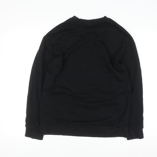 Street Fashion Women's Black Heart Graphic Pullover Sweatshirt M