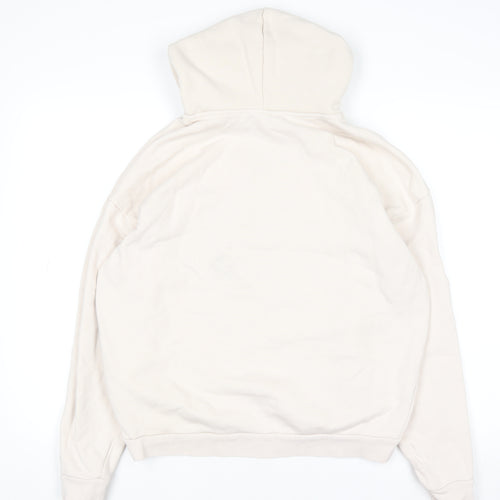 Slazenger Women's Beige Pullover Hoodie UK 10 Medium Graphic Print