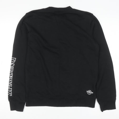 Spalding Boys Black 13-14 Years Pullover Sweatshirt Crew Neck Long Sleeve
