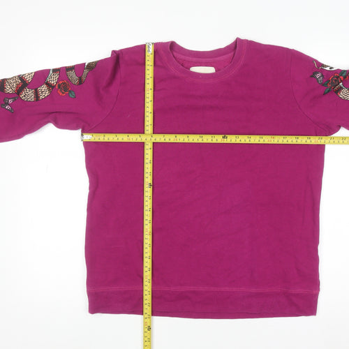 Cotton On Women Magenta Snake Print Sweatshirt Medium