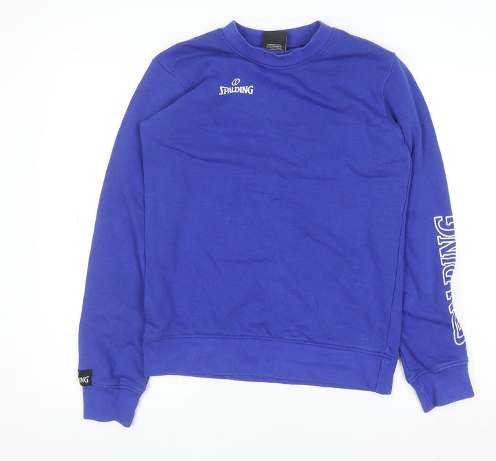Spalding Boys Blue Crew Neck Sweatshirt 13-14 Years Cotton Blend