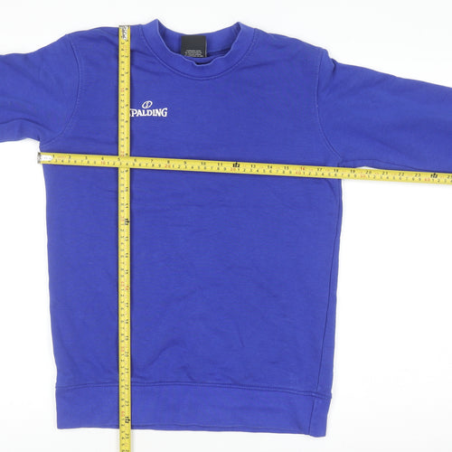 Spalding Boys Blue Crew Neck Sweatshirt 13-14 Years Cotton Blend