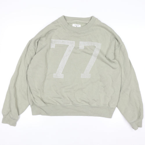 American Eagle Womens Green Size S Pullover Sweatshirt 77 Graphic