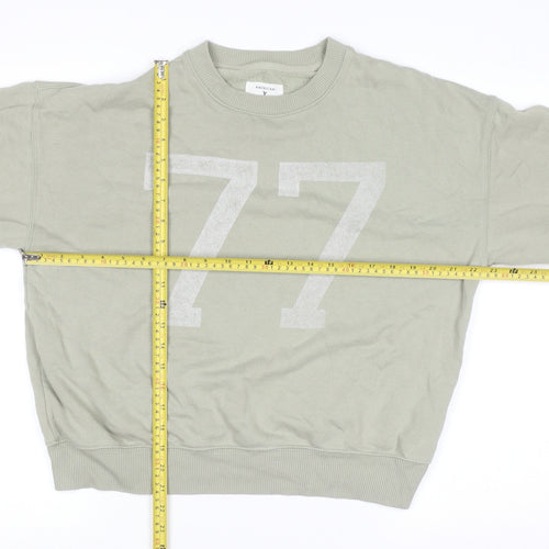 American Eagle Womens Green Size S Pullover Sweatshirt 77 Graphic