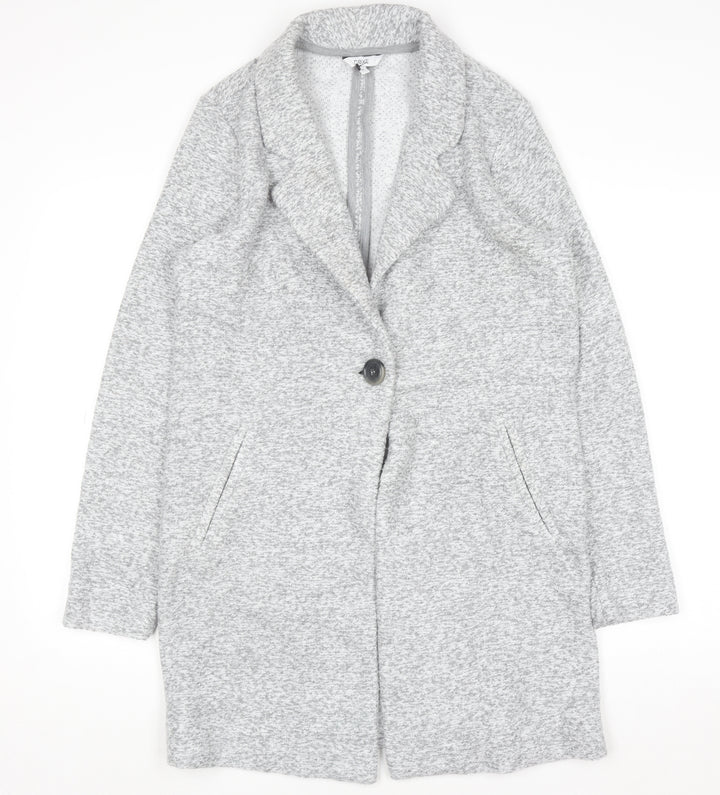 Next Women Grey Long Sleeve Collared Cardigan Size 10