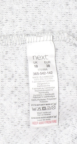 Next Women Grey Long Sleeve Collared Cardigan Size 10
