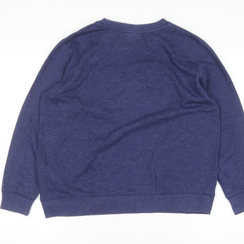 Cotton On Womens Blue Space Junk Pullover Sweatshirt Size M