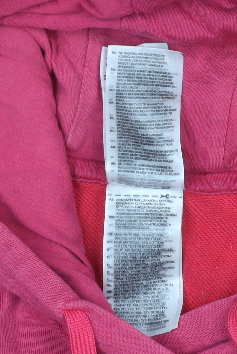 Adidas Women’s Pink Pullover Hoodie Size L 16-18 Cotton Blend