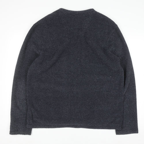Atlantic Bay Men's Blue V-Neck Knit Pullover Sweatshirt Size L