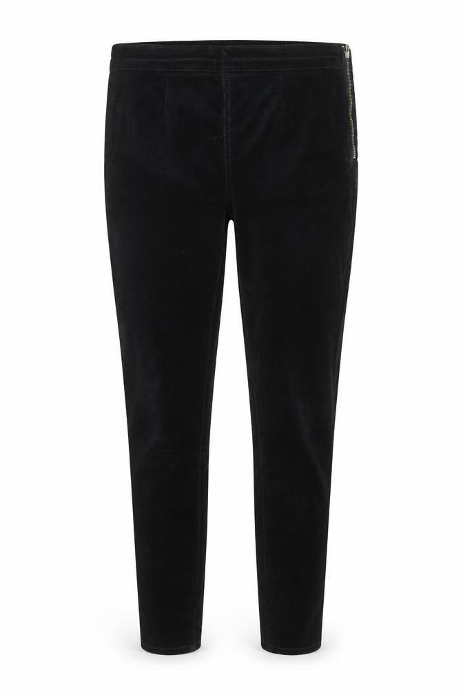 Gap Women Black Velvet Side Zip Skinny Leggings 25R