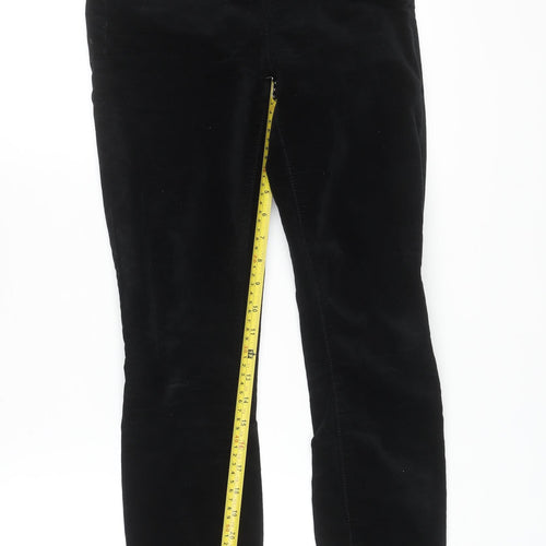 Gap Women Black Velvet Side Zip Skinny Leggings 25R