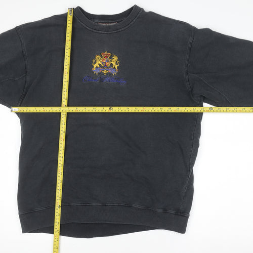 American Terrain Men's Black Embroidered Sweatshirt Medium Retro Pullover