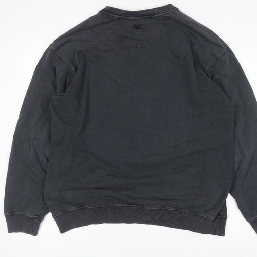 American Terrain Men's Black Embroidered Sweatshirt Medium Retro Pullover