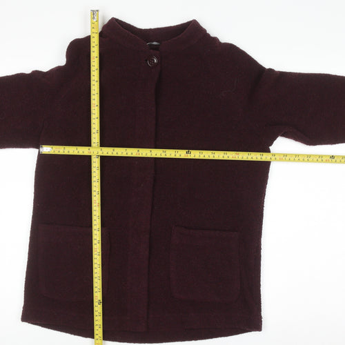 Rohan Women's Burgundy Wool Blend Cardigan Size 10 Classic Fit