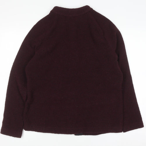 Rohan Women's Burgundy Wool Blend Cardigan Size 10 Classic Fit