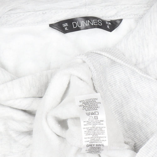 Dunnes Women Grey Hoodie XL Love Yourself Graphic Pullover Sweatshirt