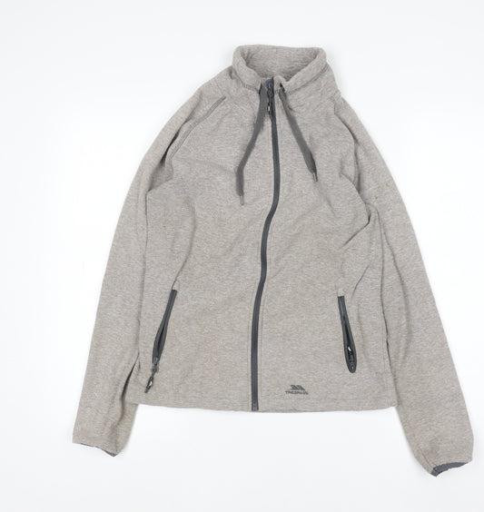 Trespass Women’s Grey Full Zip Hoodie Size UK 10 Polyester Fleece