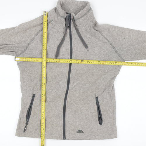 Trespass Women’s Grey Full Zip Hoodie Size UK 10 Polyester Fleece