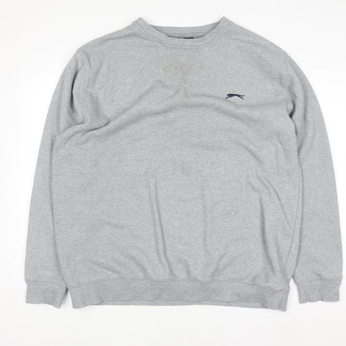 Slazenger Men's Grey XL Pullover Crew Neck Fleece Sweatshirt