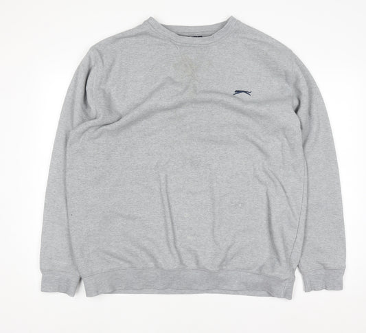 Slazenger Men's Grey XL Pullover Crew Neck Fleece Sweatshirt