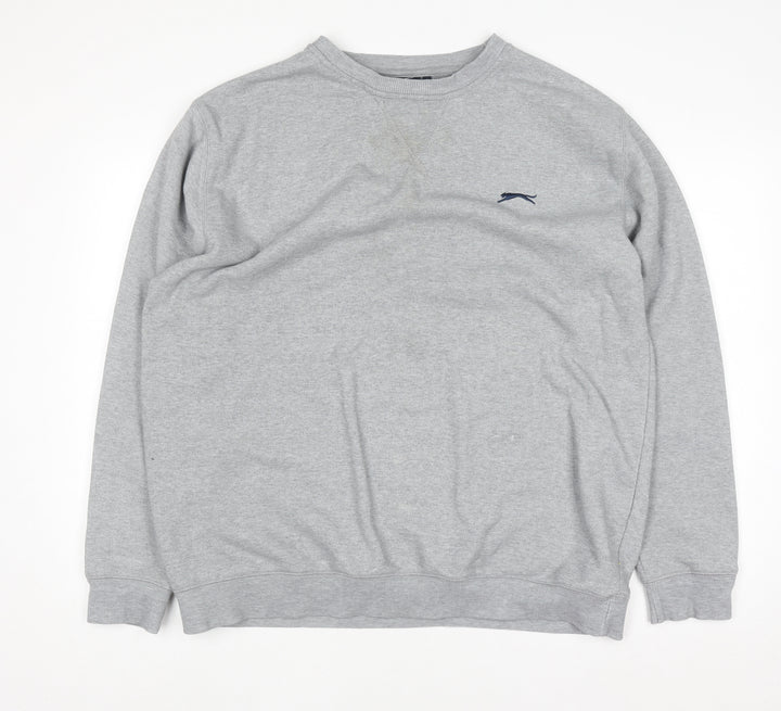 Slazenger Men's Grey XL Pullover Crew Neck Fleece Sweatshirt