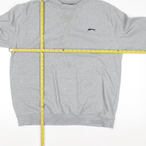 Slazenger Men's Grey XL Pullover Crew Neck Fleece Sweatshirt