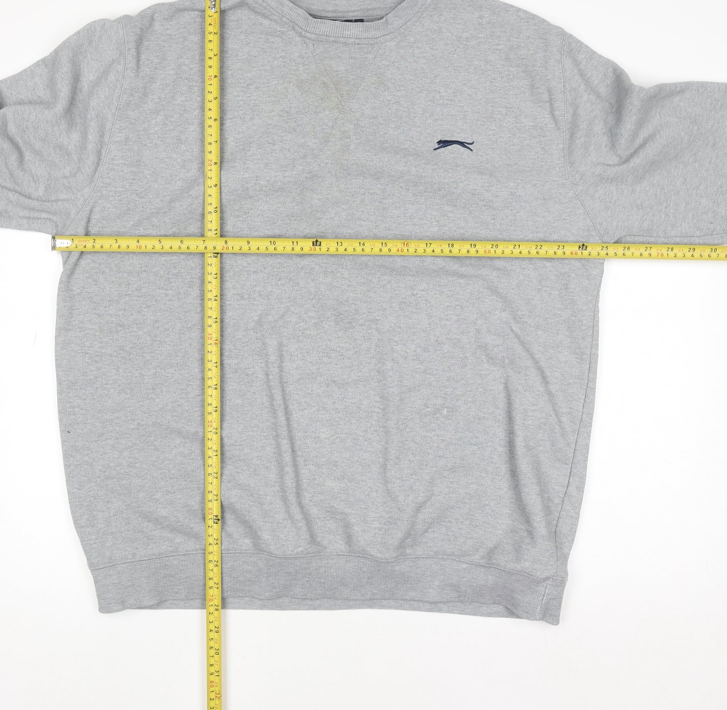 Slazenger Men's Grey XL Pullover Crew Neck Fleece Sweatshirt