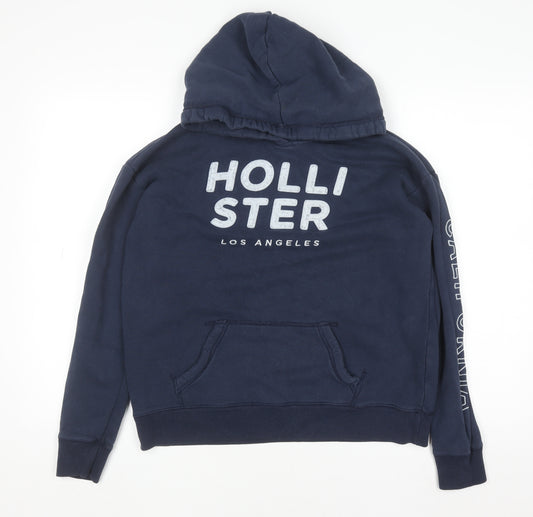 Hollister Men’s Blue Pullover Hoodie M Regular Fit Fleece Sweatshirt