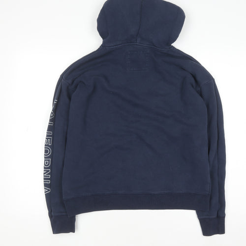 Hollister Men’s Blue Pullover Hoodie M Regular Fit Fleece Sweatshirt