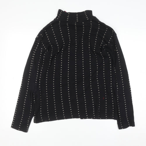 Trespass Women Black Polka Dot 1/4 Zip Pullover Sweatshirt Size S