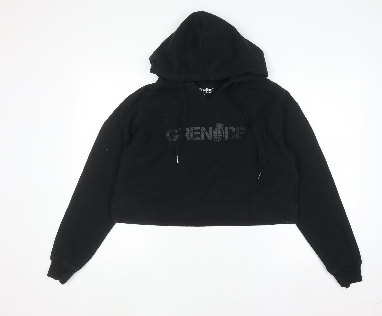 Grenade Women Black Small Pullover Hoodie Tactical Training Print