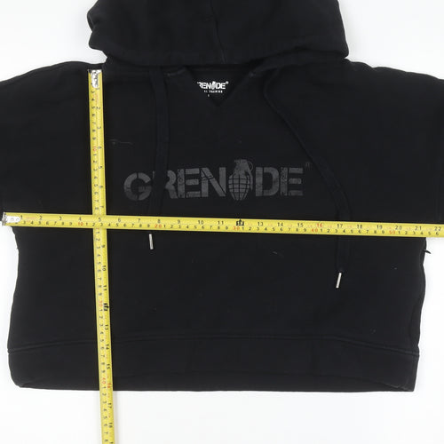 Grenade Women Black Small Pullover Hoodie Tactical Training Print