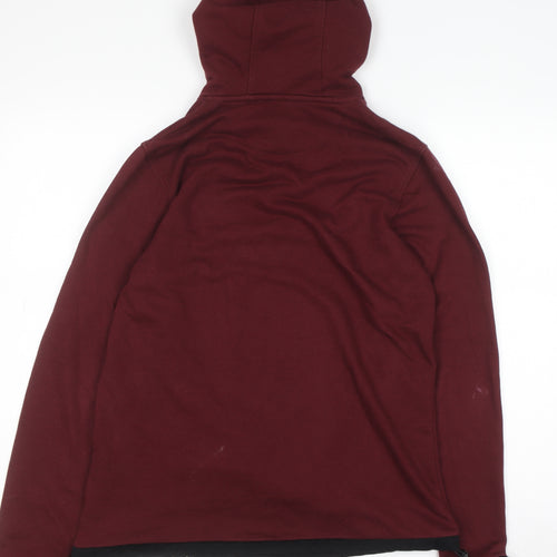 Diners Men’s Red Pullover Hoodie M Regular Fit High Neck Warm
