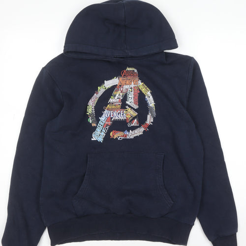 Disney Avengers Blue Pullover Hoodie Men S Fleece Graphic Print