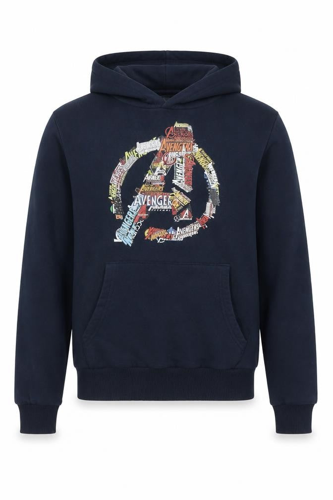 Disney Avengers Blue Pullover Hoodie Men S Fleece Graphic Print