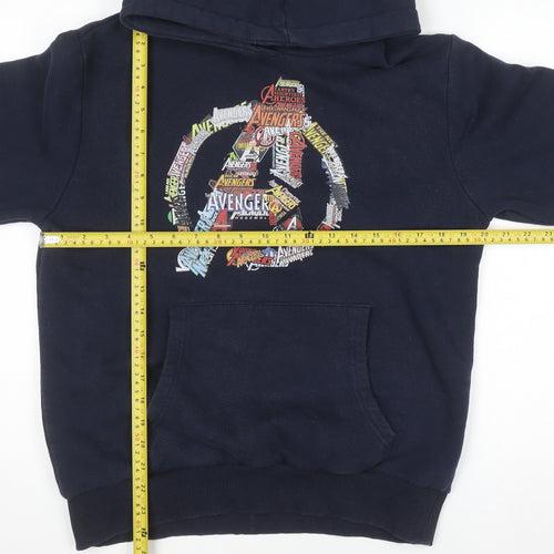 Disney Avengers Blue Pullover Hoodie Men S Fleece Graphic Print