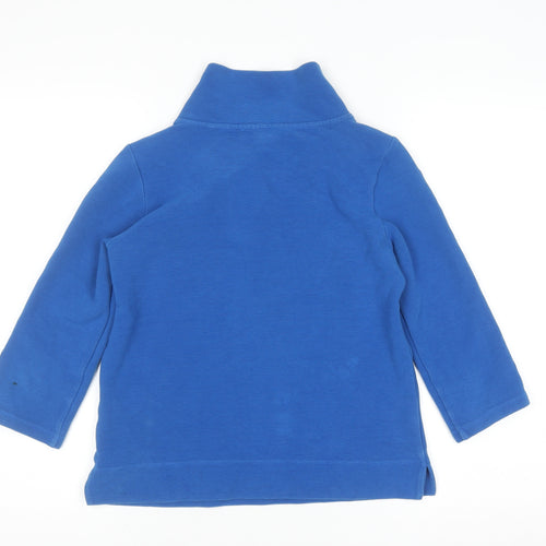 Hobbs Women’s Blue Roll Neck Cotton Pullover Jumper XS