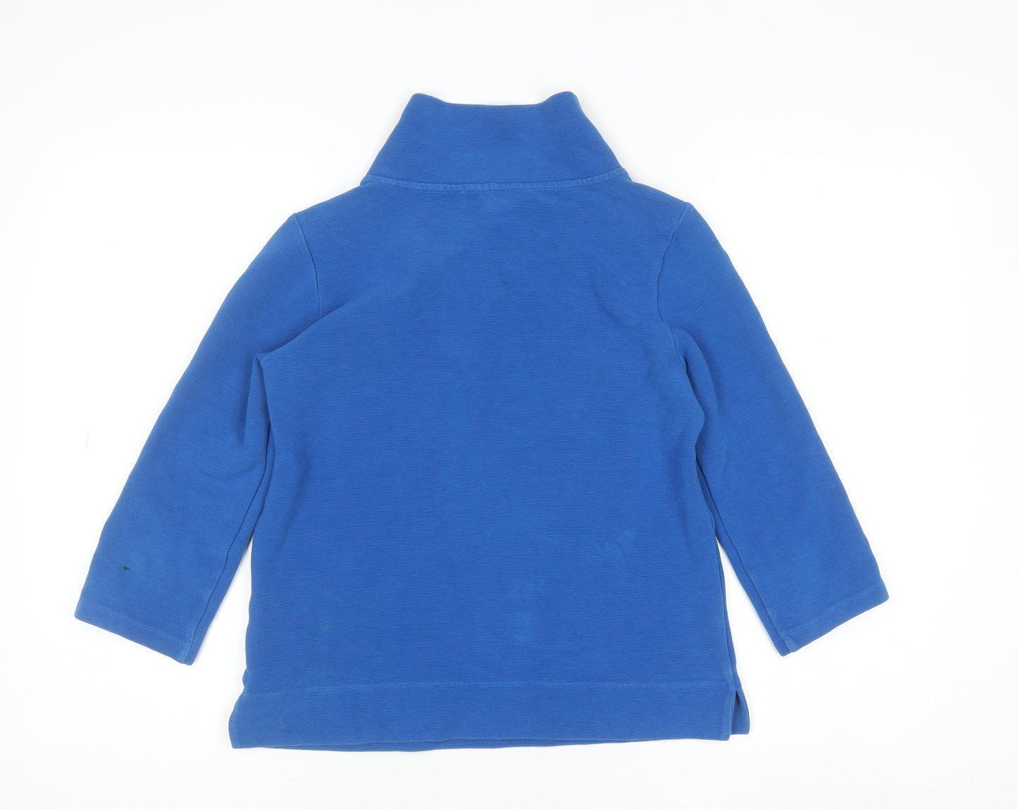 Hobbs Women’s Blue Roll Neck Cotton Pullover Jumper XS